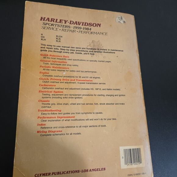CLYMER HARLEY DAVIDSON Repair Manual Sportster 1959-1984 Free Shipping - Picture 3 of 7